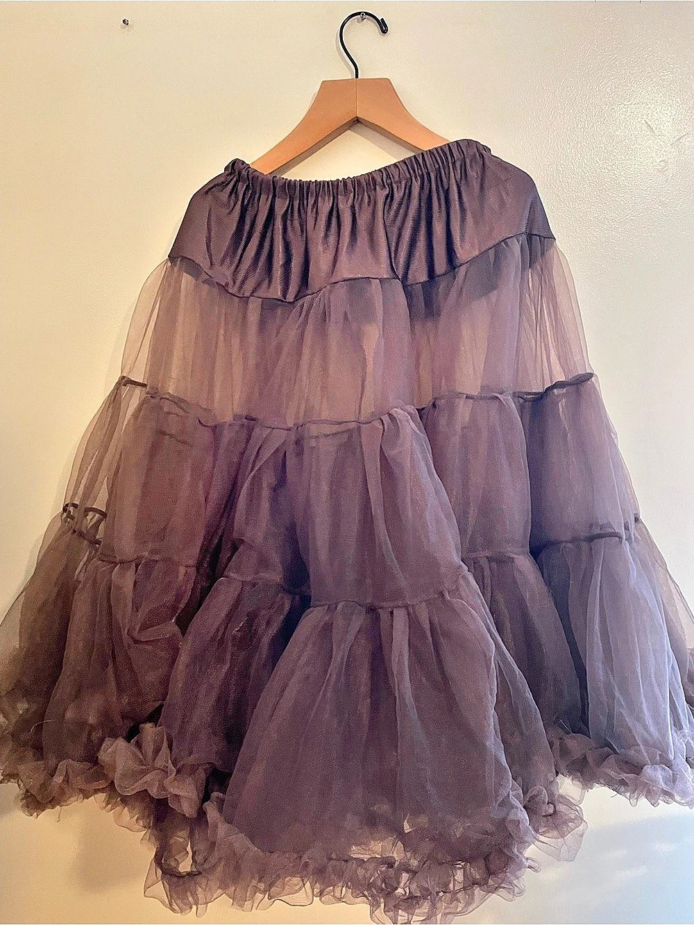 Brown Tiered Tulle Crinoline